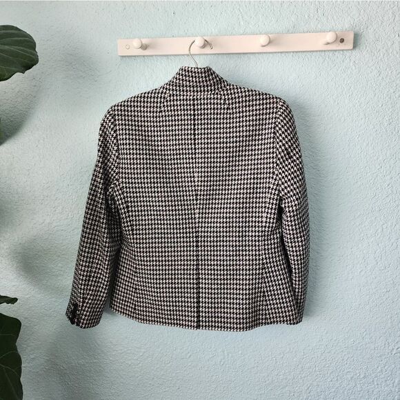 J crew wool blend plaid hook front closure blazer - Picture 6 of 11